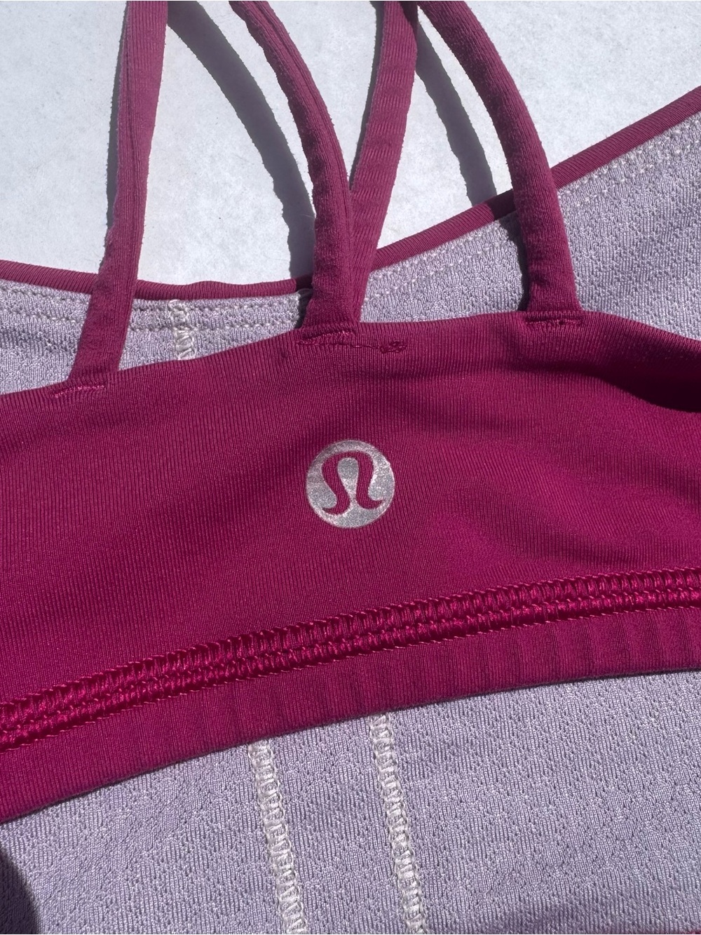 Lululemon Free To Be Bra Berry Rumble Strappy Yoga Sports Bra 12 - Picture 5 of 6